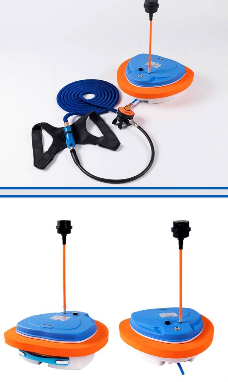 潜水呼吸器机水肺便携装备深浮潜长时水下人造鱼鳃全套蓝白色经典版27