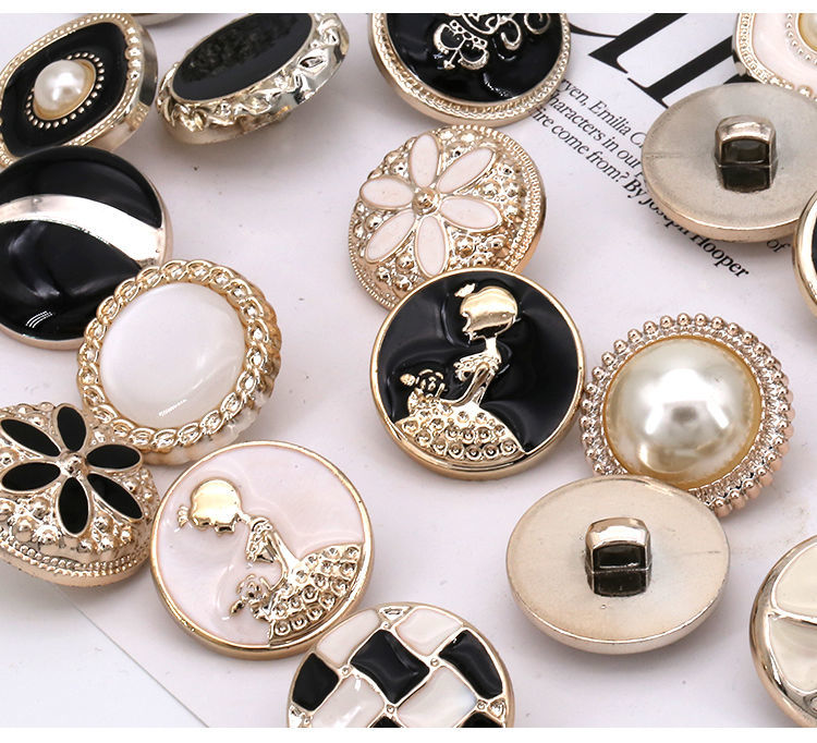 高档圆形纽扣扣子大衣睡衣毛呢百搭衣服男女儿童外套女装饰扣 21#款式