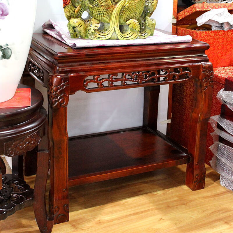 仿古中式茶几茶桌茶台桌沙发边桌长方形客厅实木小方桌多省 高56厘米