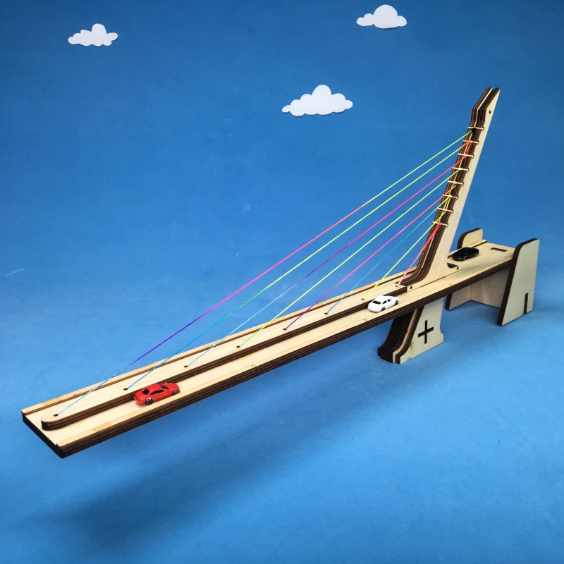 港珠澳大桥模型手工制作木制桥模型儿童拼装积木拼图桥梁套材料教学