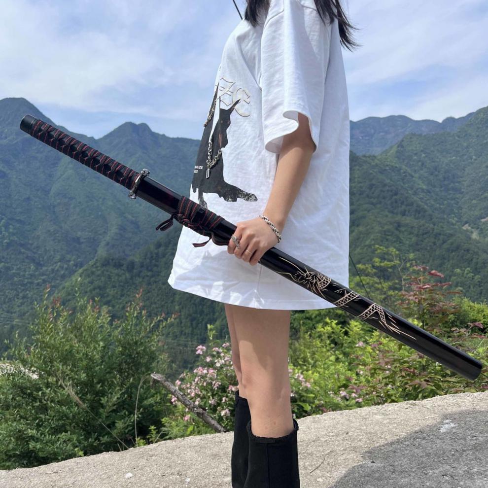 冷器户外长刀车载防身一体棍中刀户外防身宝剑刀具长款硬冷兵未开刃