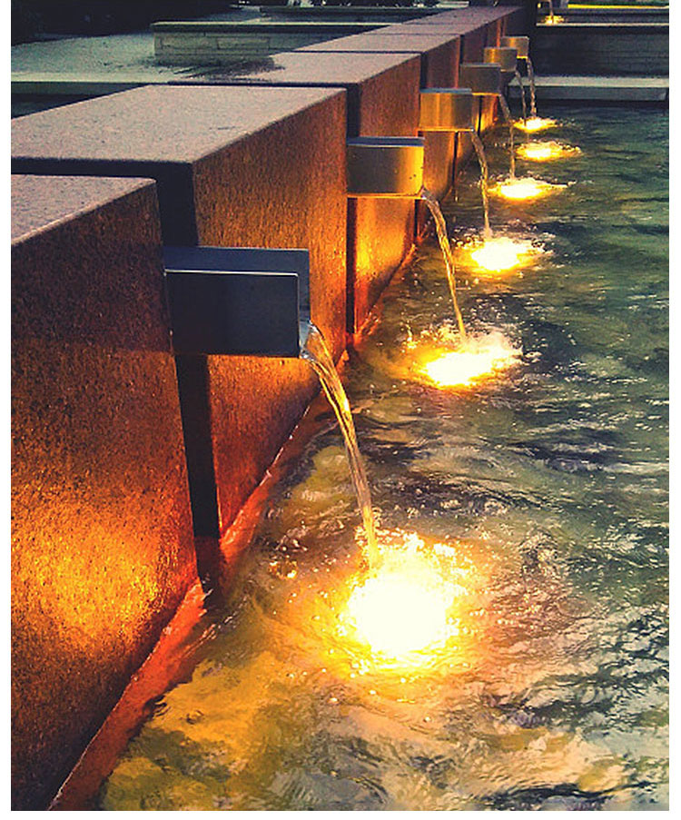 水底灯led防水射灯七彩喷泉游泳池灯鱼池灯24v低压不锈钢景观灯12w