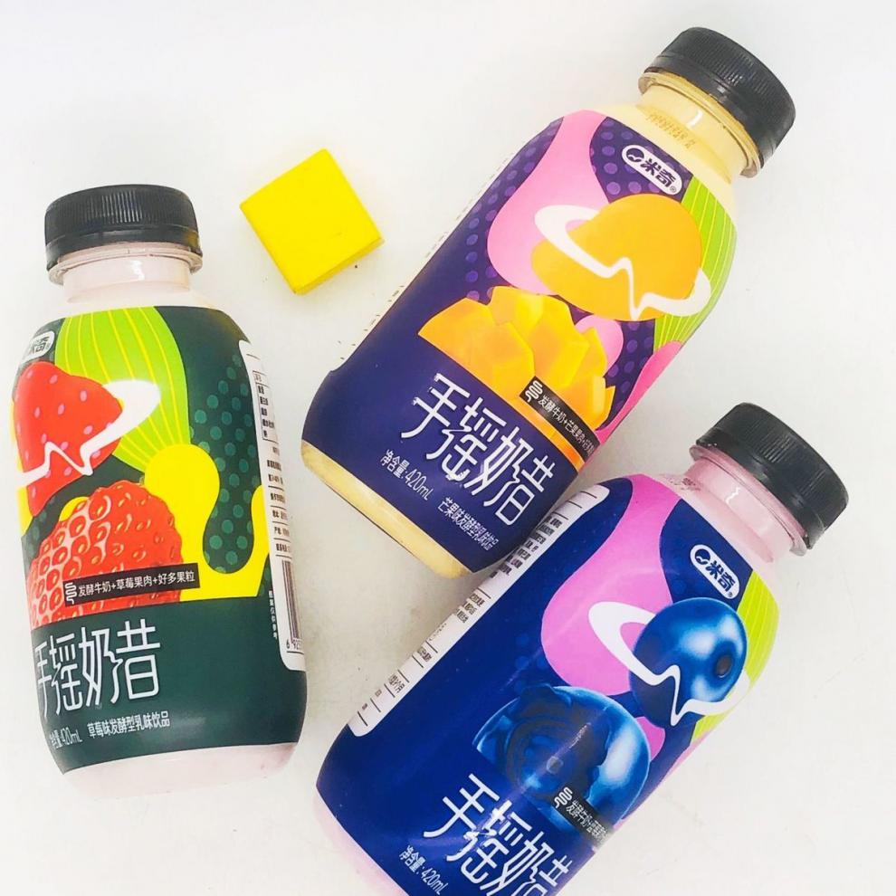 米奇手摇奶昔 米奇手摇奶昔 420ml*瓶 多规格 发酵牛奶芒果草莓味