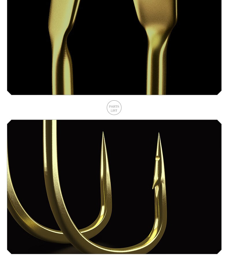 雄凯 日本进口散装金袖鱼钩细条极细钓鱼钩鲫鱼钩鱼勾有无倒刺袖钩 金