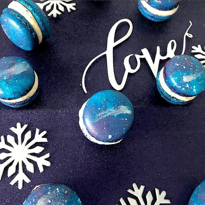 星空马卡龙好看高颜值星空马卡龙甜品零食礼盒女生新年礼物婚礼情人