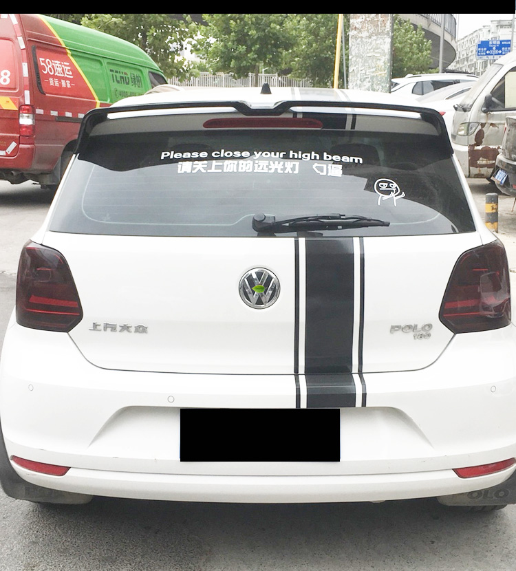 诺纳 适用polo尾翼11-19款大众波罗改装顶翼20款新polo plus运动款