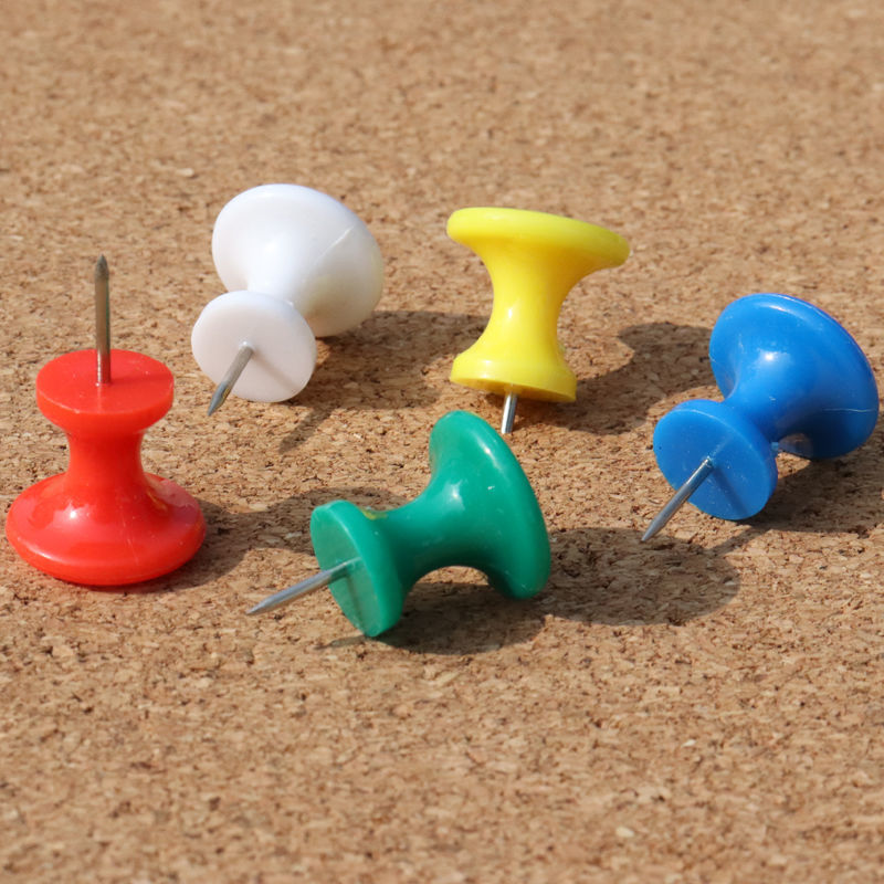 工字钉彩色混装按钉图钉原木幼儿园美术钉ins风透明大头软木板钉007