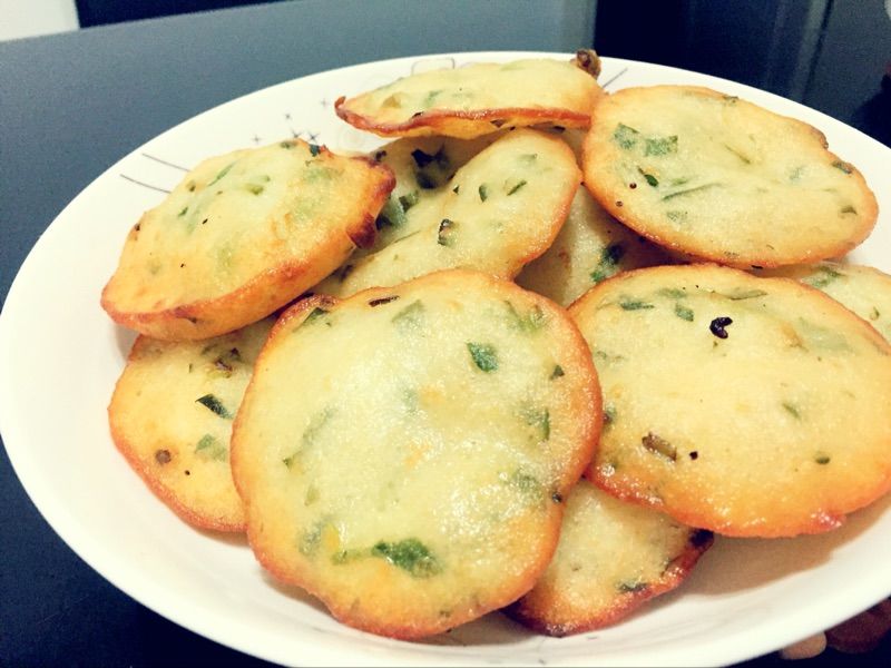 竹遇福州湖南海蛎饼勺子工具黑铁勺油饼双面泡葱油饼凸勺平低勺直径95