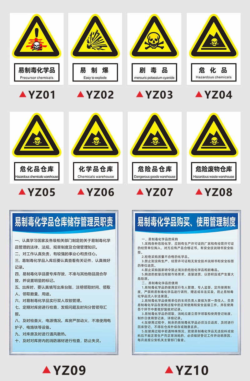 危險化學品標識牌危廢倉庫標誌易製毒易制爆劇毒品存放處未經許可禁止