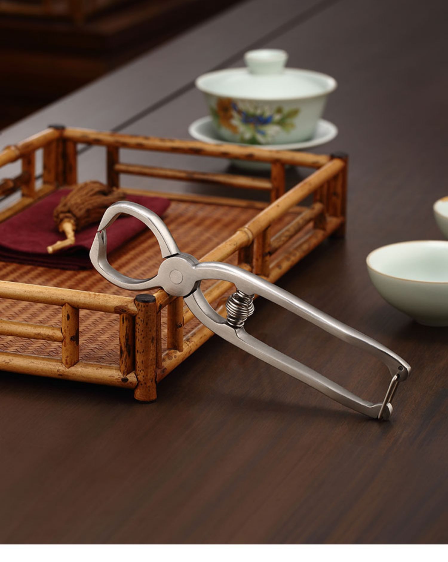 加厚不锈钢茶钳304茶饼撬茶刀茶针茶叶专用工具普洱茶刀手工茶盘剪刀