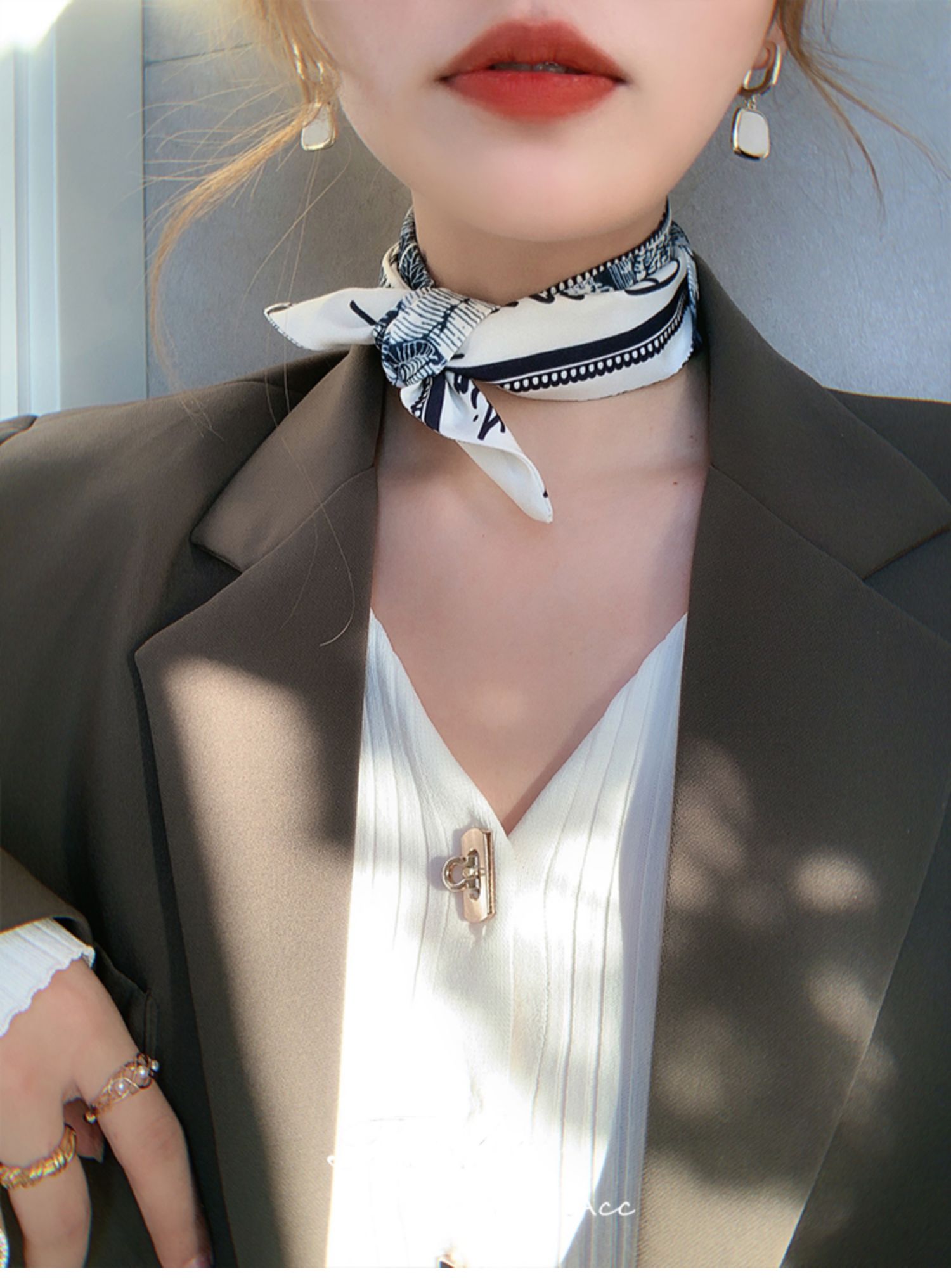 澳弗丝带发带女绑发丝巾夏季薄款蝴蝶结头饰2021年新款飘带头绳发饰 a