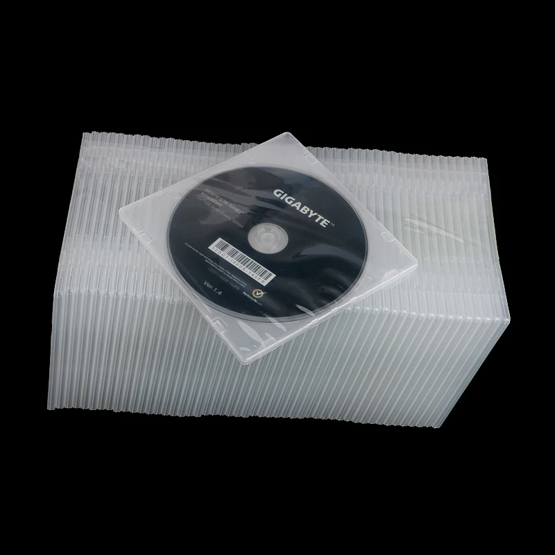Guten Morgen 50 Packungen quadratisch Disc Box transparente Kunststoff Disc Tasche Disc Sleeve CD DVD Disc Aufbewahrungsbox kann in die Hülle einteilig eingesetzt werden