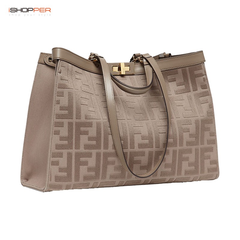 fendi芬迪女包21新品peekaboo系列xtote帆布单肩手提包8bh374a9p6f1e1