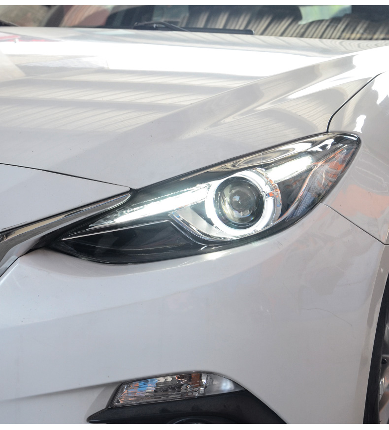 适用于马自达3昂克赛拉大灯总成1416款1719款昂克塞拉改装led日间行车