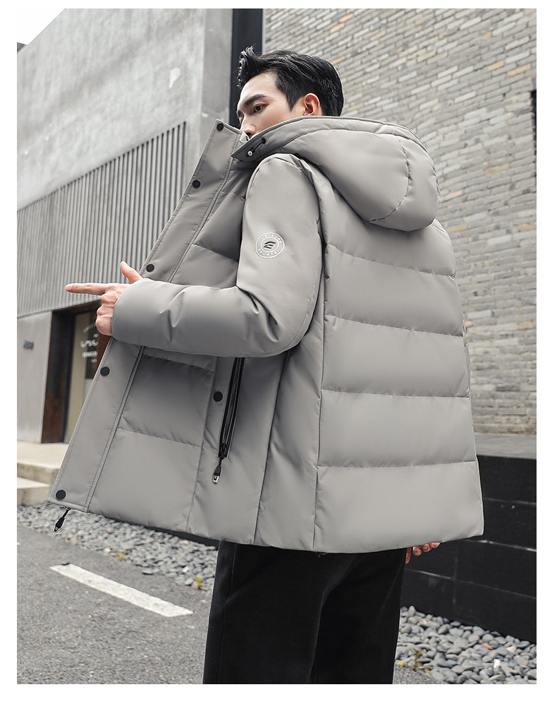 雅鹿可脱卸帽羽绒服男短款2021年新款加厚保暖白鹅绒冬装外套潮yg雾霾