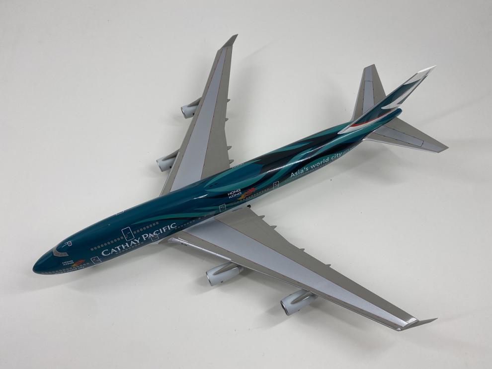 飞机模型1/200国泰航空747-400亚洲都会彩绘 成品客机模型 国泰747-8