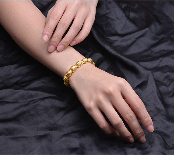 妙灵阁龟壳富甲天下手串古法黄金手链金龟足金50克生日礼物送妈妈定制