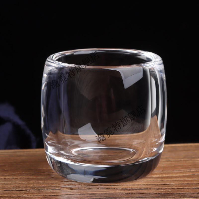 天然水晶杯天然原石纯手工打磨水晶茶杯品茗杯中式加厚单杯养生杯茶具