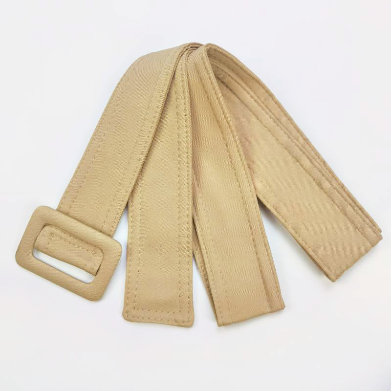 恒源祥同款时尚腰带女布料风衣腰带女士百搭带扣环布条宽腰封黑色配件