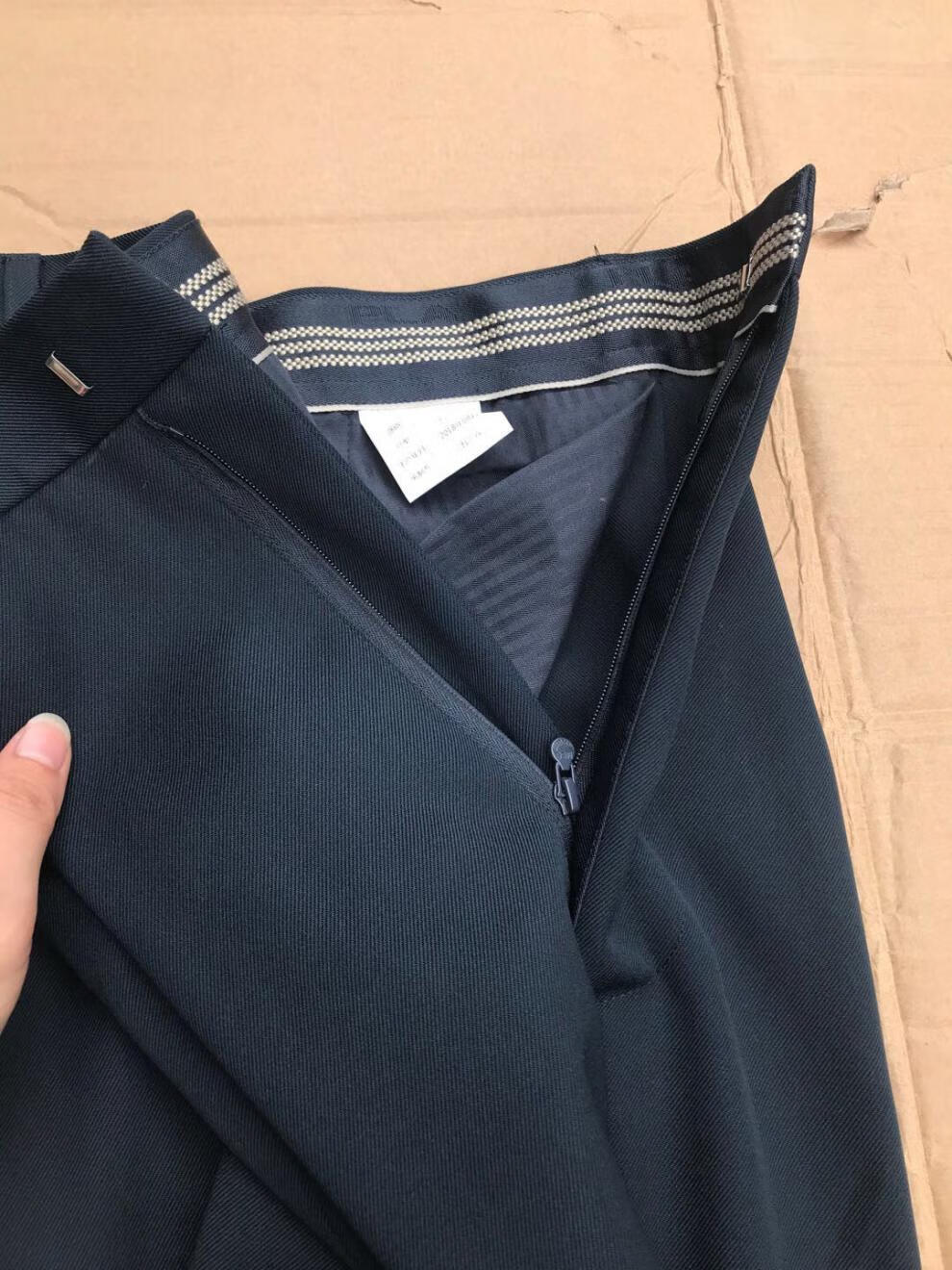 全新海军蓝毛哔叽冬裤斜纹加厚马裤呢仿毛裤中老年军迷休闲裤不带屁兜