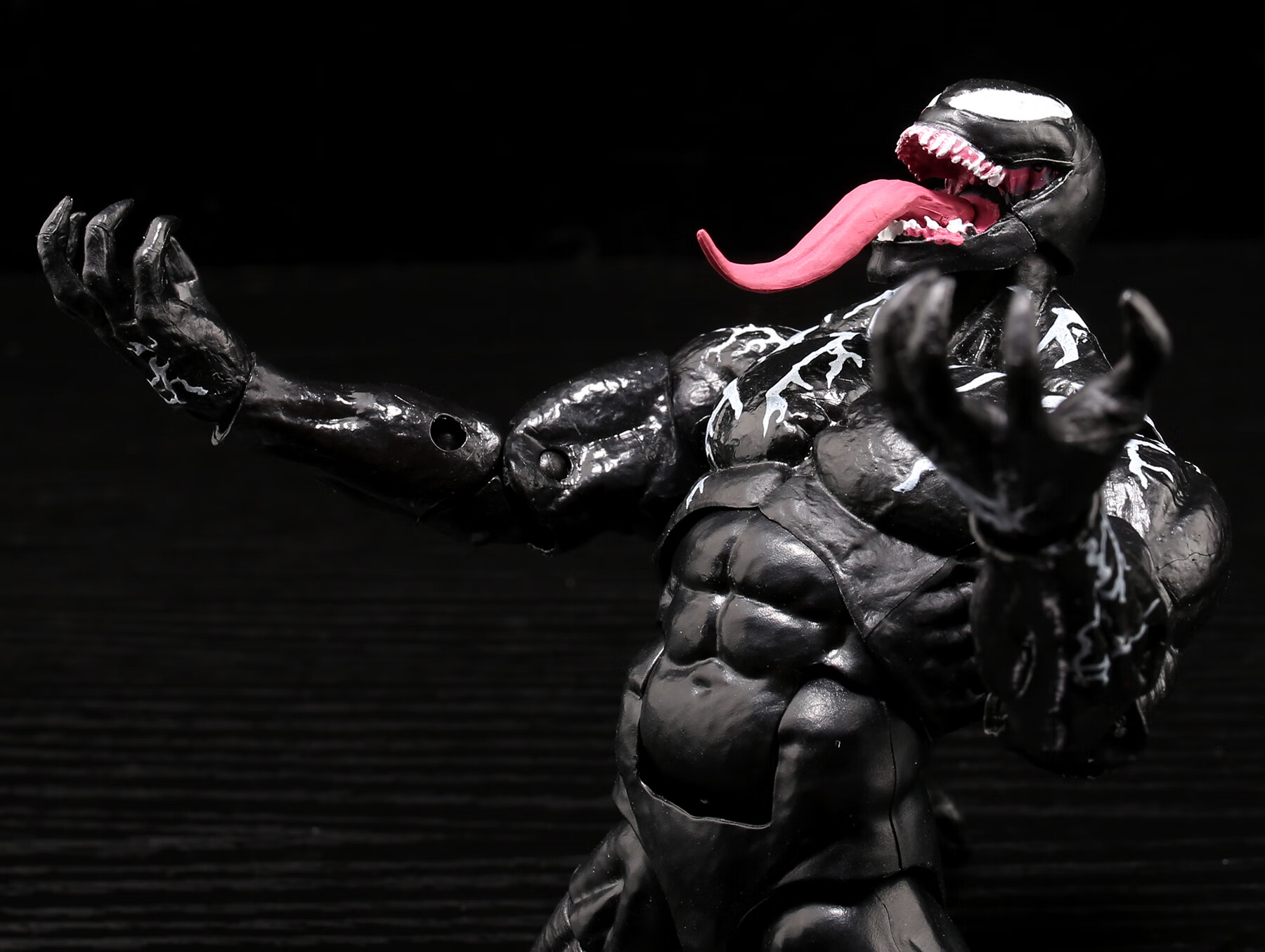 关节可动手办玩具模型摆件生日礼物 静态版不可动毒液-高约20cm【图片