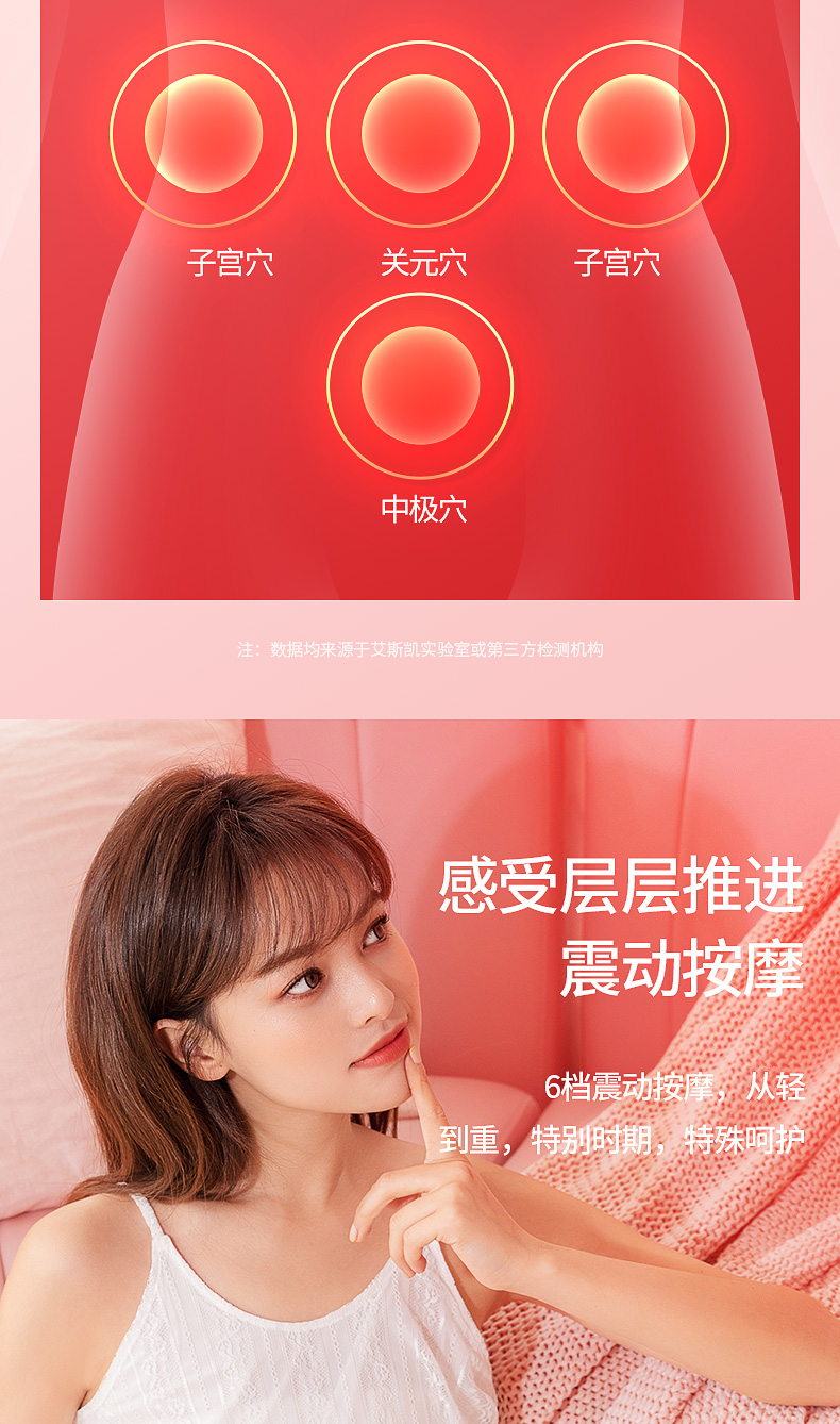 ack艾斯凯电加热护腰带暖宫腰带保暖宫宝大姨妈肚子疼神器暖宝宝生日