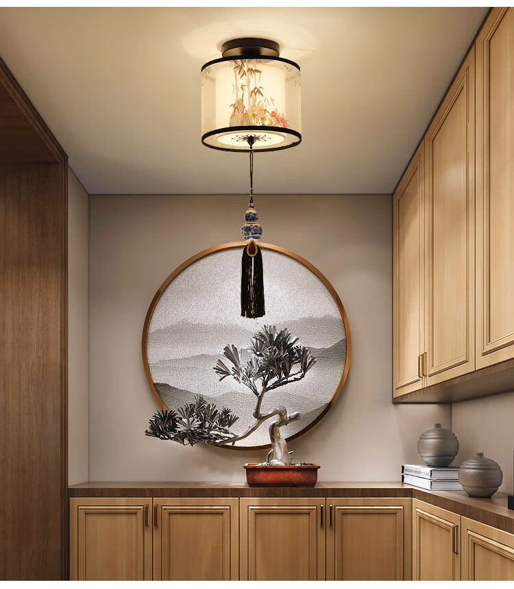 御宜新中式过道灯led灯走廊灯玄关灯阳台门厅灯创意中国风衣帽间灯吸