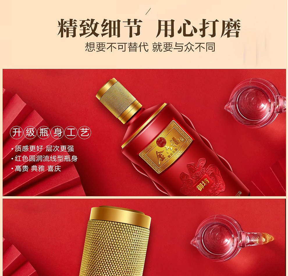 105921-金六福 中国福酒 五粮酿造粮食酒 50度浓香型高度超市白酒酒水礼盒 招待喜酒婚宴500ml*6整箱装-详情图