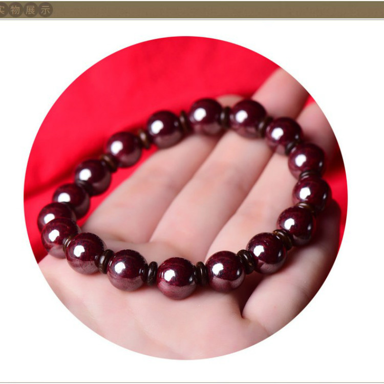 原矿天然本命年朱砂手串帝王紫金丹砂男女婴儿儿童宝宝手脚链 珠约6mm