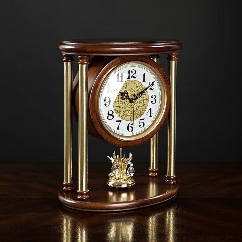 初应chuying中式复古台钟创意时钟桌面座钟客厅表摆台式家用欧式坐钟