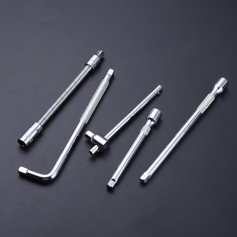 1/4寸小飞套筒延长杆滑杆加长软接杆加力l型弯杆棘轮扳手万向节 1/4