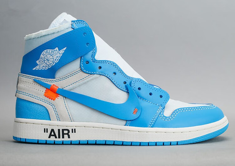 官方自营旗舰店】ajxow联名北卡蓝大红纯白男女高帮板鞋aq0818-10 aj1