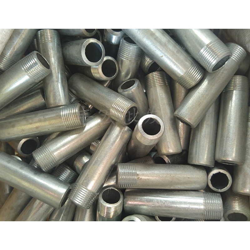 镀锌铁管水管外丝接头短管4分4寸插管头钢管直管接头厚单丝管头厚单丝