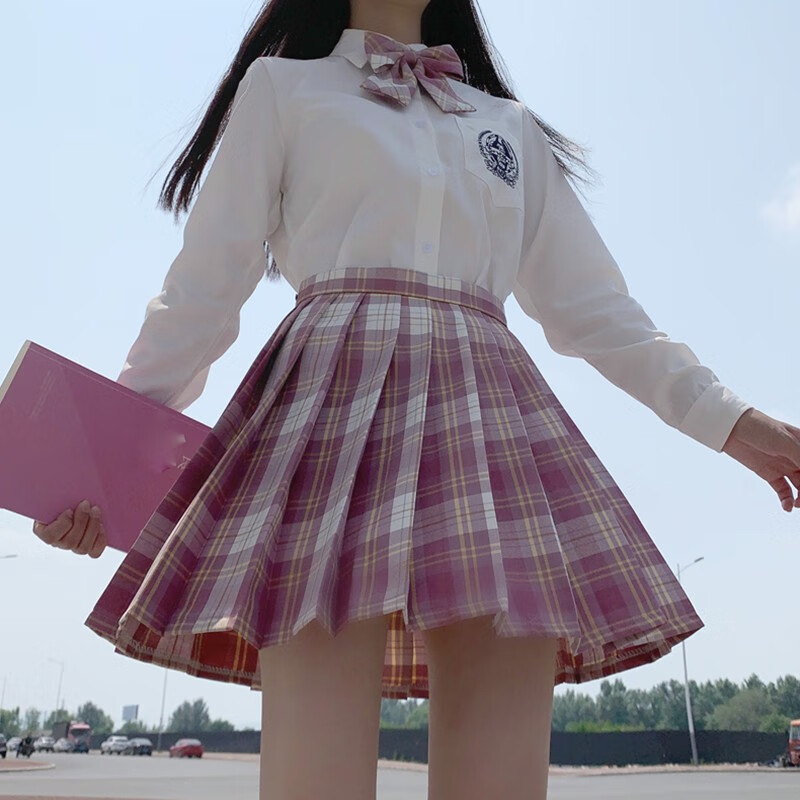 花颜绘jk制服格裙子全套装秋冬季打底半身裙百褶裙连衣裙电竞少女学生