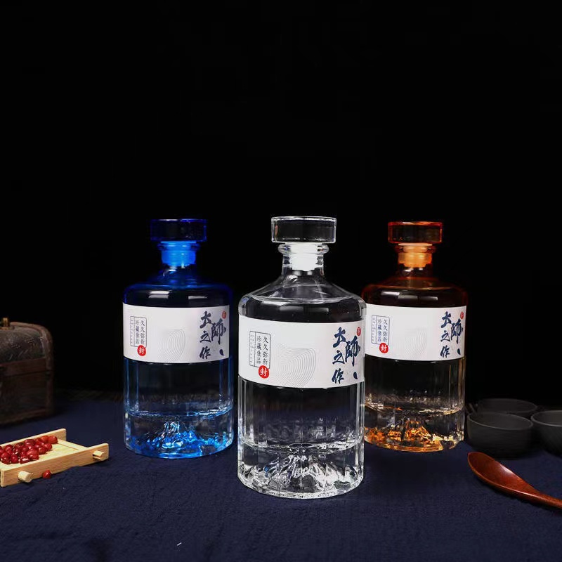 空酒瓶高档玻璃酒瓶一斤装原浆白酒空瓶子自酿密封散白酒包装礼盒瓶