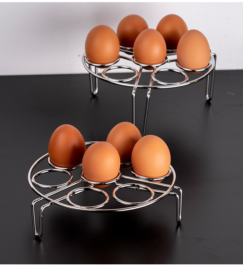 蒸架304不锈钢鸡蛋架蒸架电饭锅高压锅支架高脚蒸蛋隔水架子短脚款