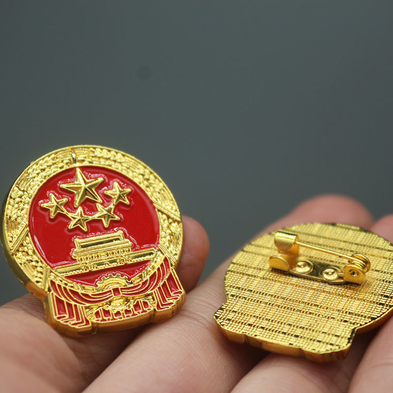 【高档纯铜】中国国徽领国辉徽章中国胸针纪念徽章别针国徽胸章 铜制