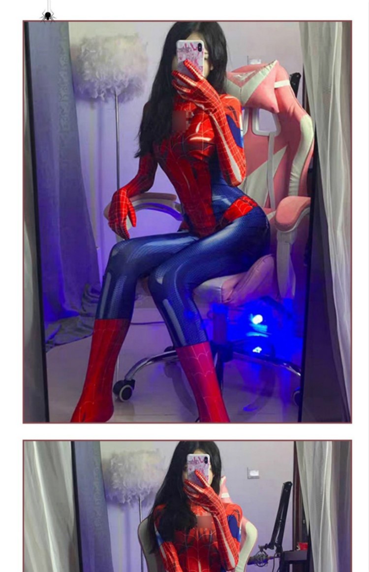 户外拉链开裆sm角色扮演挑逗cosplay道具套装 黑色女蜘蛛(隐藏拉链) 3