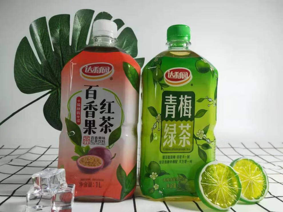 利園青梅綠茶 百香果紅茶1l 大瓶裝果味飲品 青梅綠茶1l*5瓶【圖片