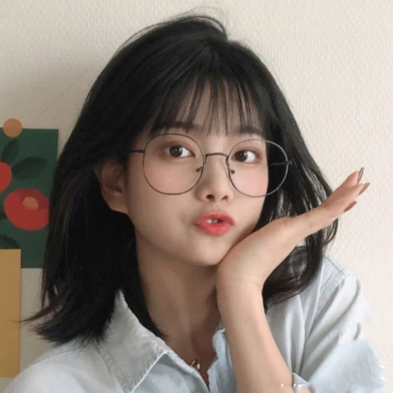 假发女长发自然全头套式圆脸齐肩锁骨发初恋少女黑色假发套自然黑发网