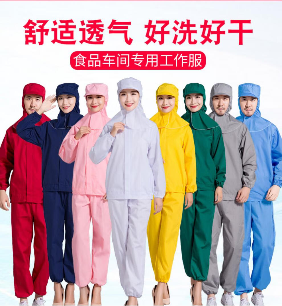 可开票薄款食品生产车间工作服生产加工车间披肩卫生服无菌服男女套装