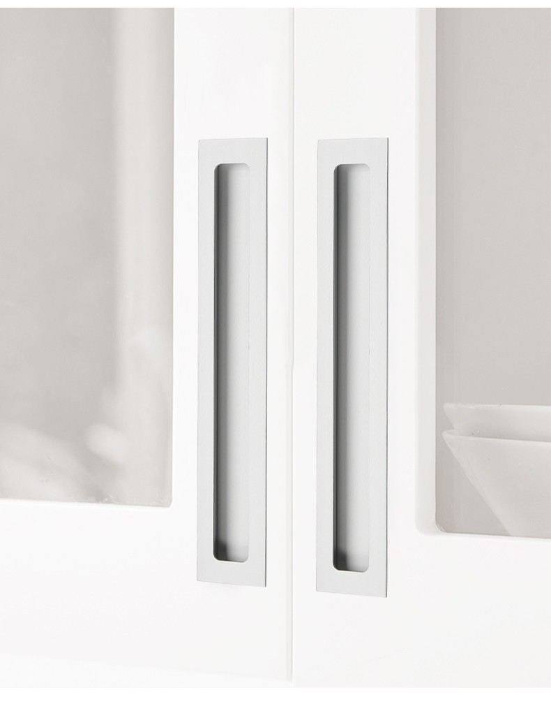 轶超隐形抽屉暗拉手黑色开槽嵌入式柜门暗拉手现代简约橱柜衣柜抽屉门