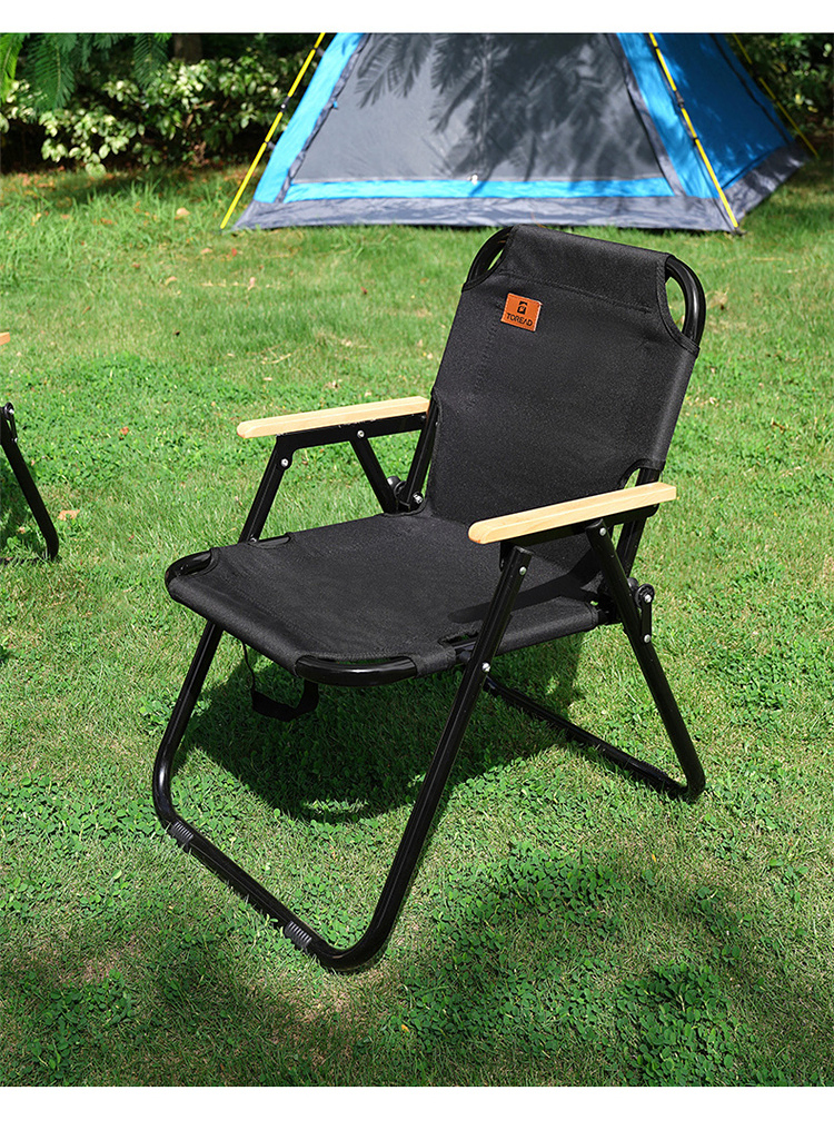 探路者折叠椅2021春夏新款户外方便实用男女通款折叠椅 原木色 均码