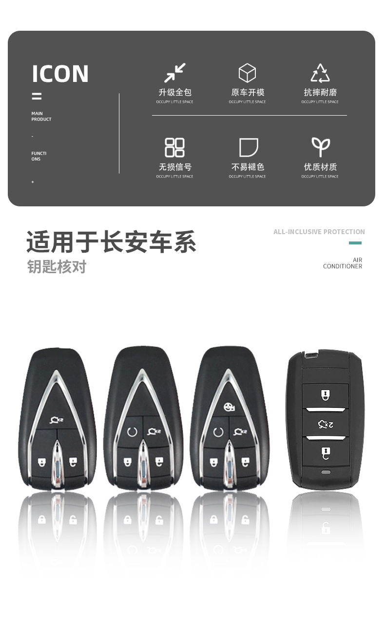 适用于长安unit钥匙套专用2022款引力壳旗舰型车内装饰用品包unit钥匙