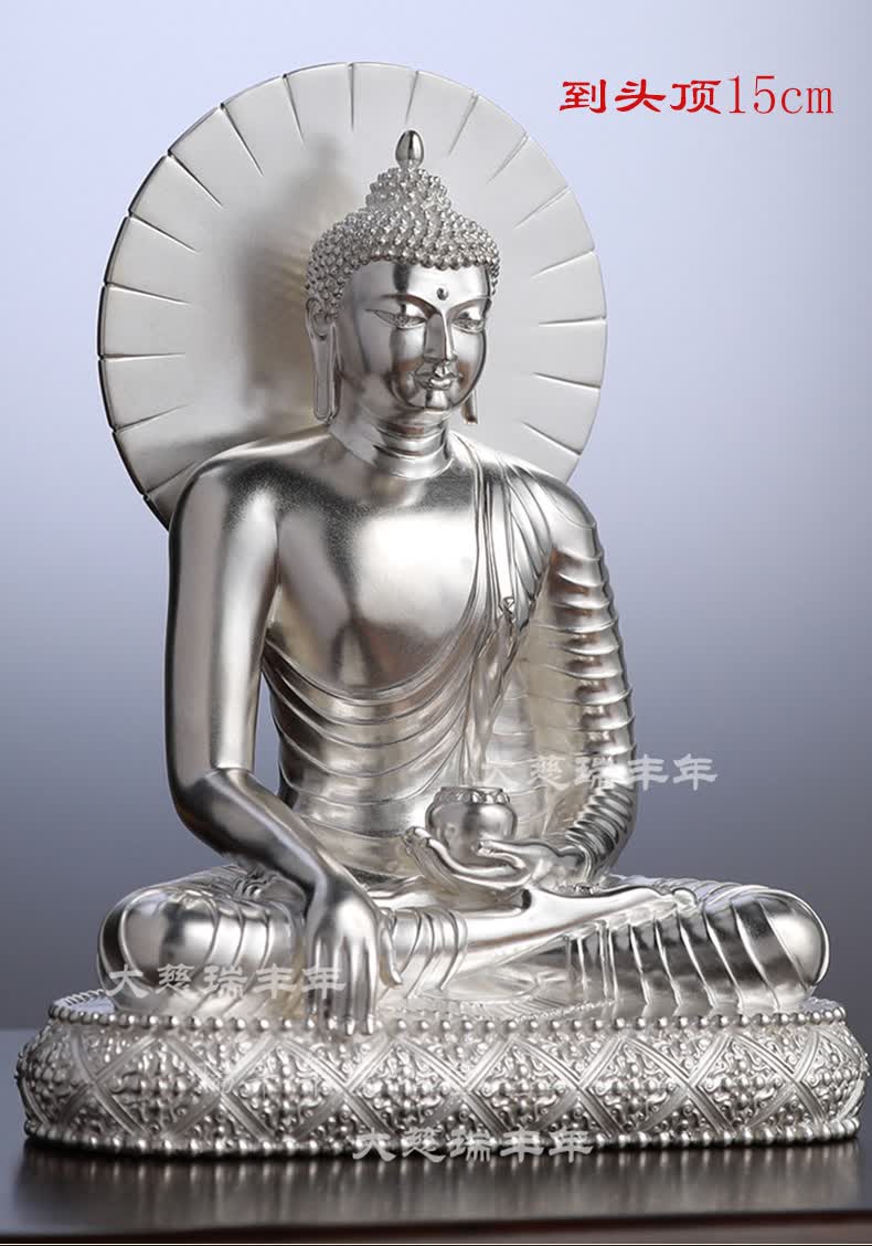 菩提迦叶正觉塔释迦牟尼佛2535岁等身像足银999镀金纯银佛像摆件支持