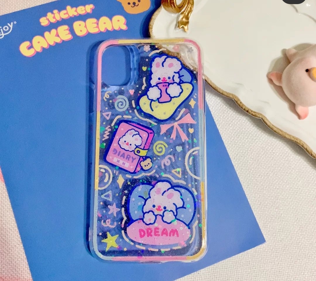 情侣diy手绘手工闺蜜手机壳滴胶贴纸粘土干花材料包生日礼diy滴胶贴纸