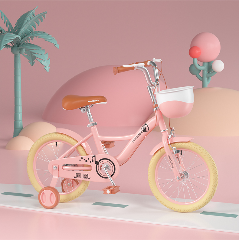 儿童自行车女孩童车234568岁宝宝脚踏车小孩单车女童公主款自行车粉色