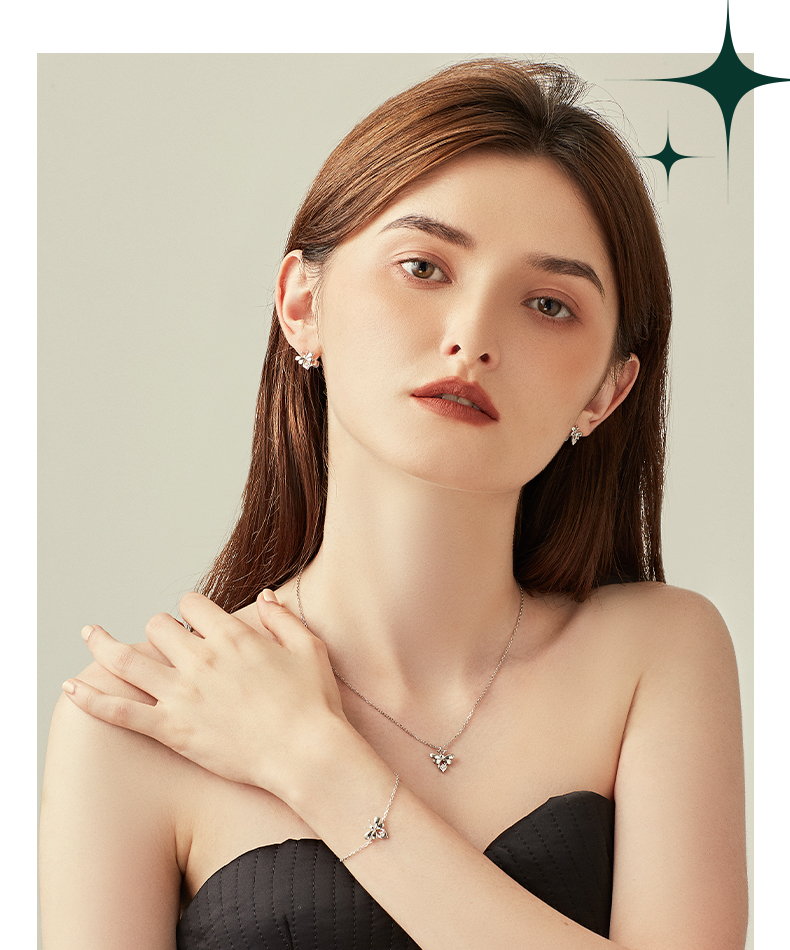 daisyfellowes黛西法罗钻石蜜蜂s925银气质百搭可爱简约项链吊坠送