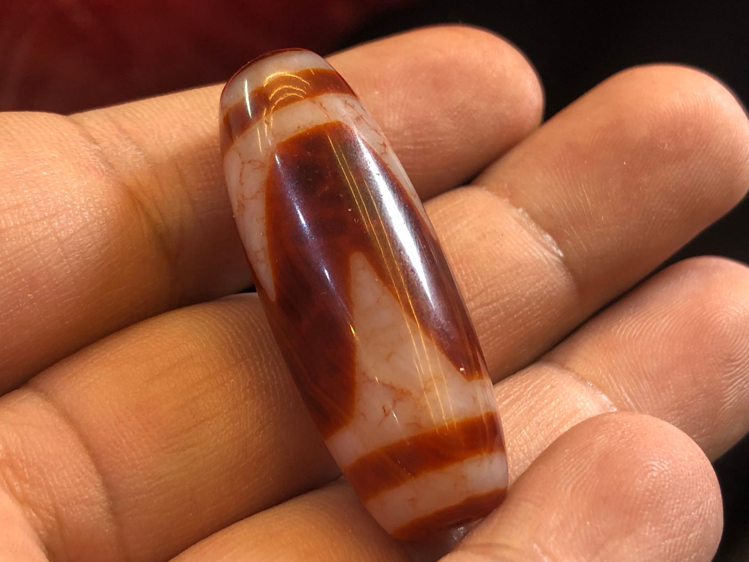 顶盈西藏虎牙老天珠火供配饰diy星月金刚菩提手串腰珠配珠配饰图片色