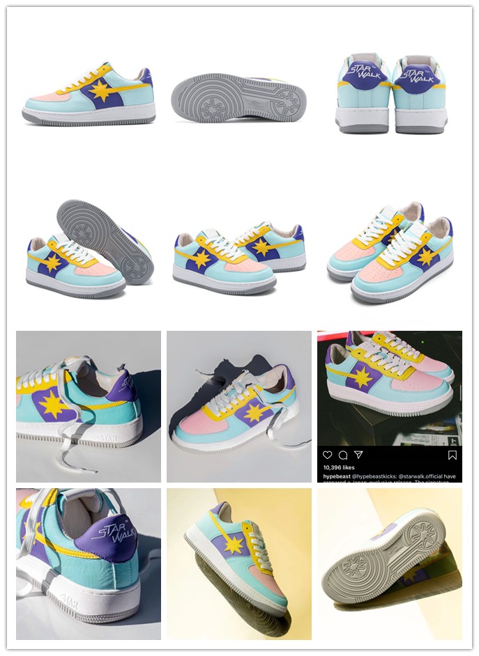 starwalk20马卡龙日本限定流星鞋小众网红小白鞋低帮板鞋黑白熊猫385